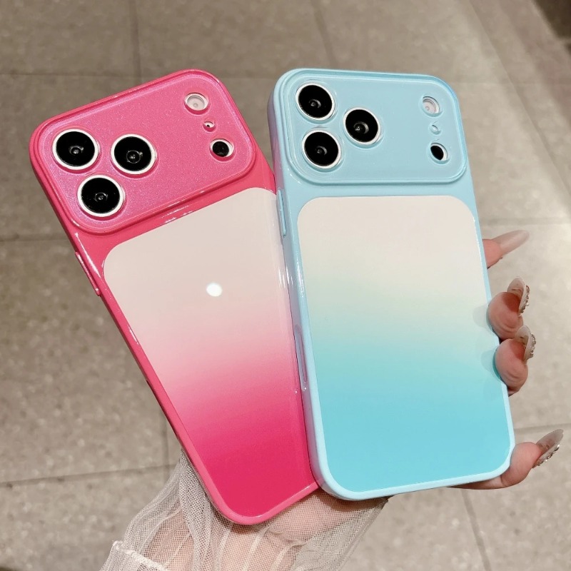 Camera Lens Protector - Candy Color Gradation Phone Case For