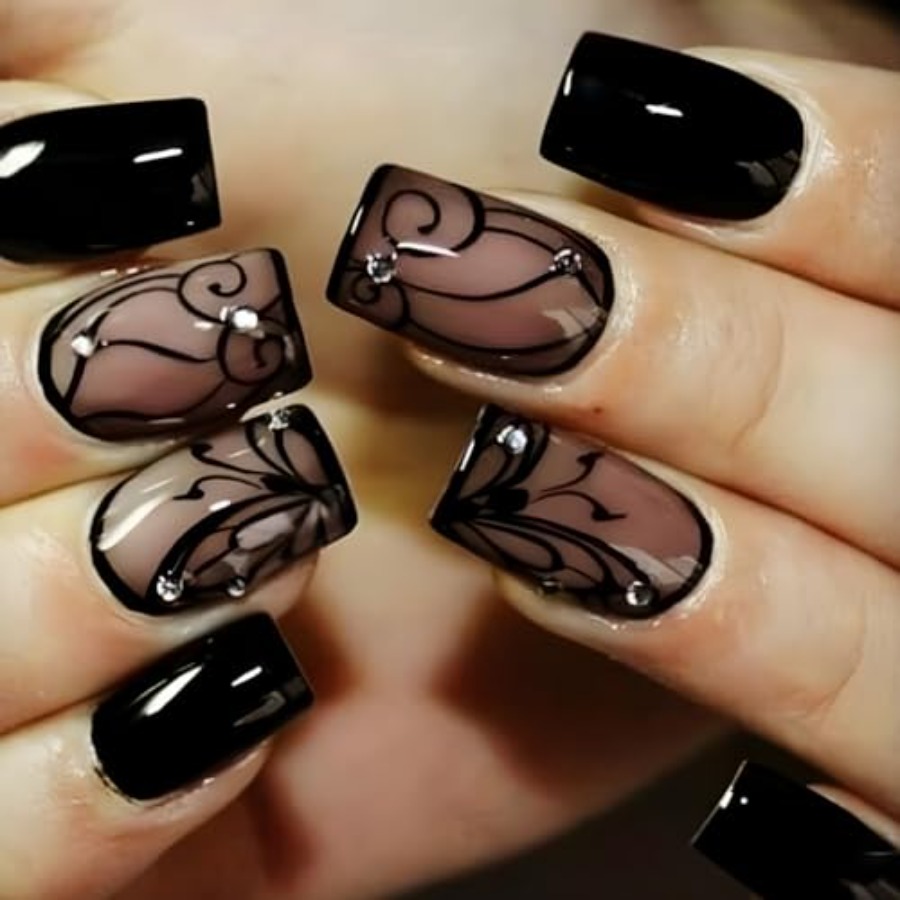 Short Square Press On Nails Nu - Full Cover Adhesive recension och pris