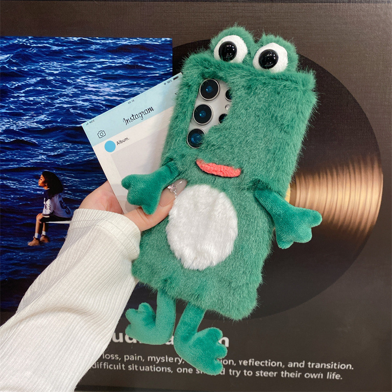 Plush Frog Phone Case, Cute Gr - Samsung Galaxy S25 recension och pris